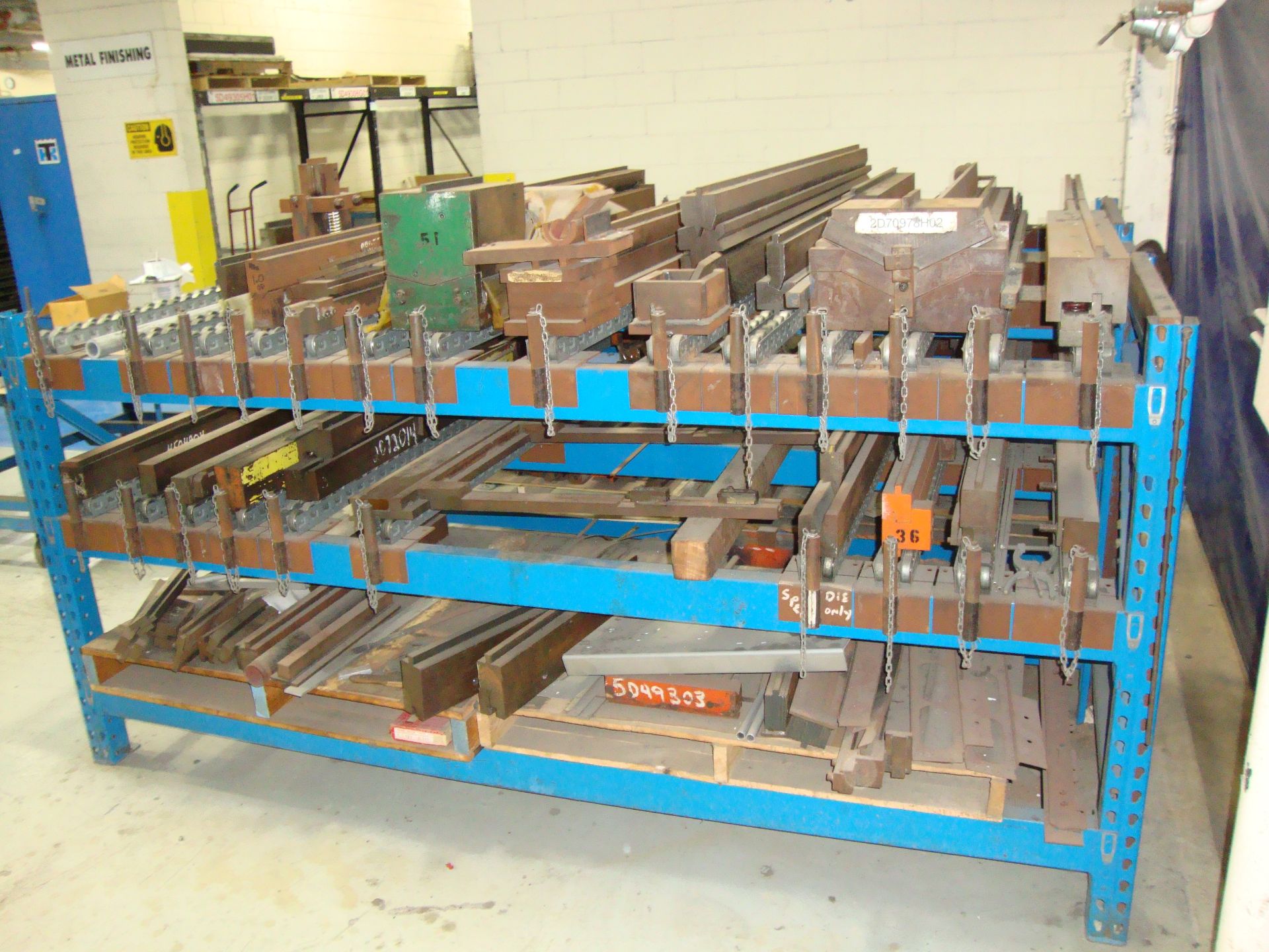 Press Brake Rolling Tooling Rack ONLY, approx. 103" x 96" x 48" tall - Image 5 of 5