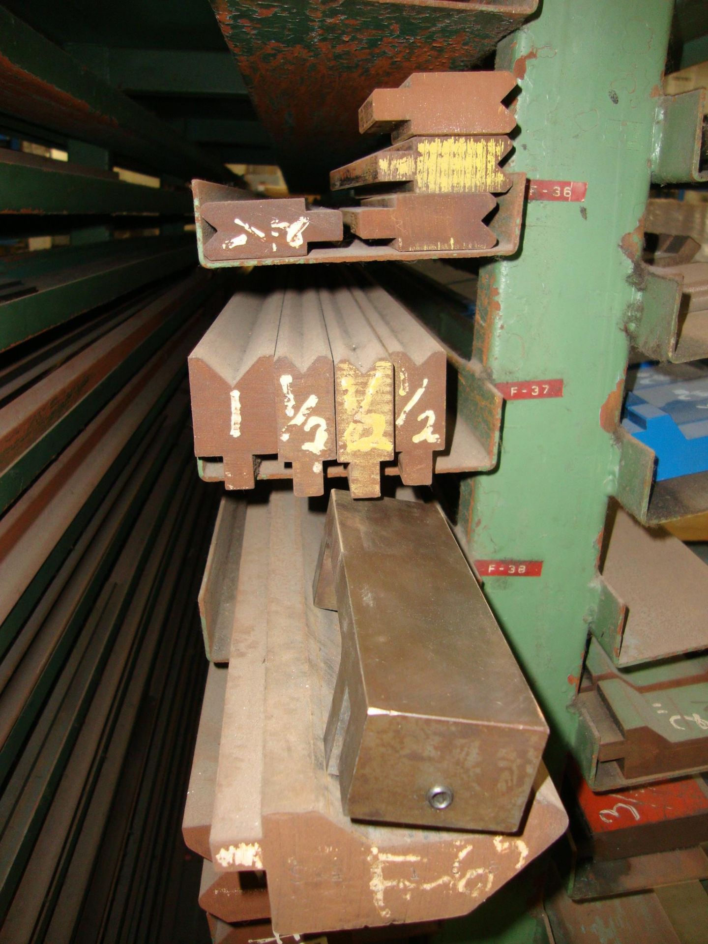 Lot of approx. 55 Assorted Press Brake Dies, up to 144" long Note-Rack NOT Included - Image 14 of 18