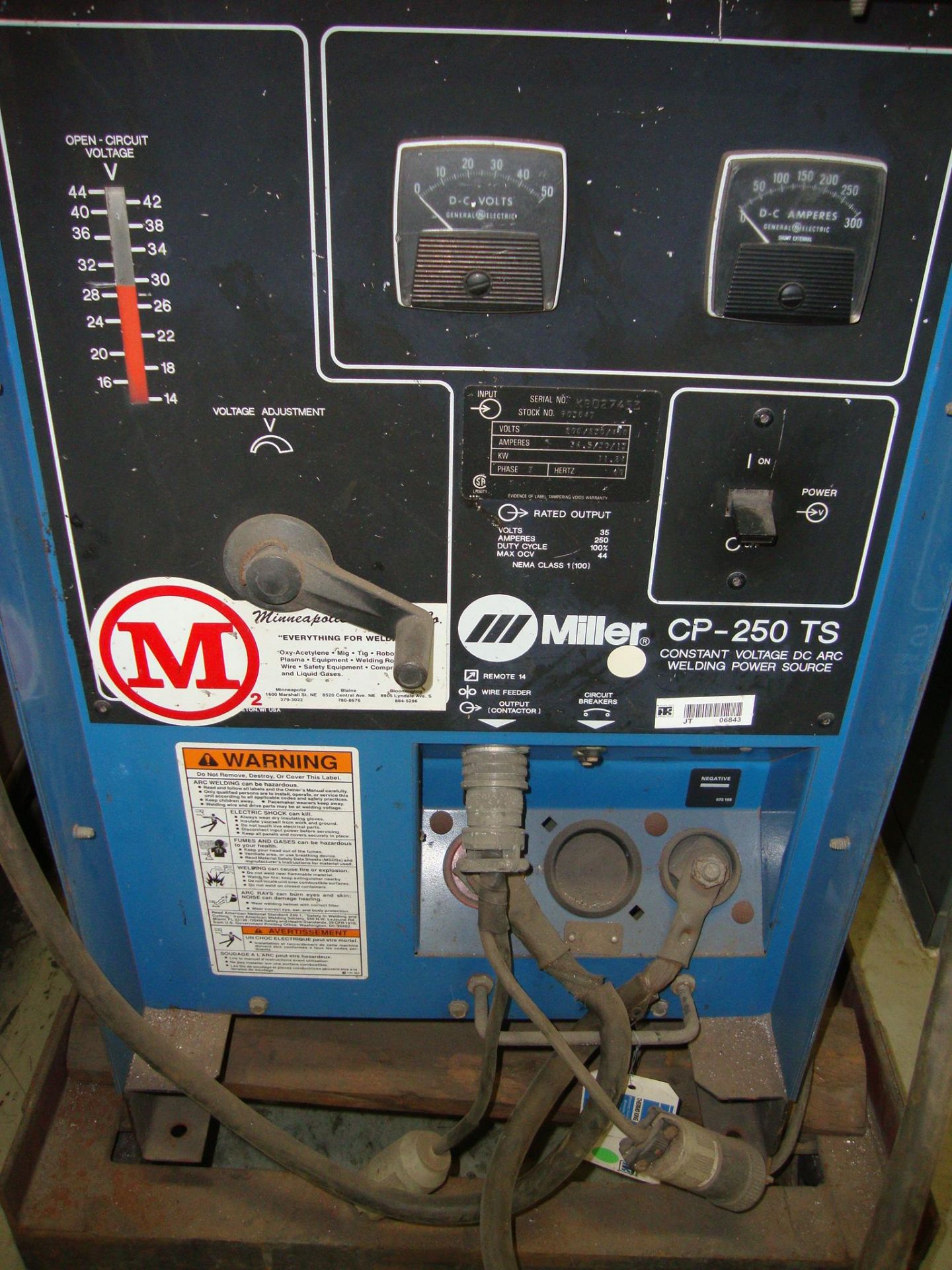Miller CP-250TS Power Pack w/Cobramatic MK-3A Mig Welder, consigner said working unit right up unti - Image 3 of 5
