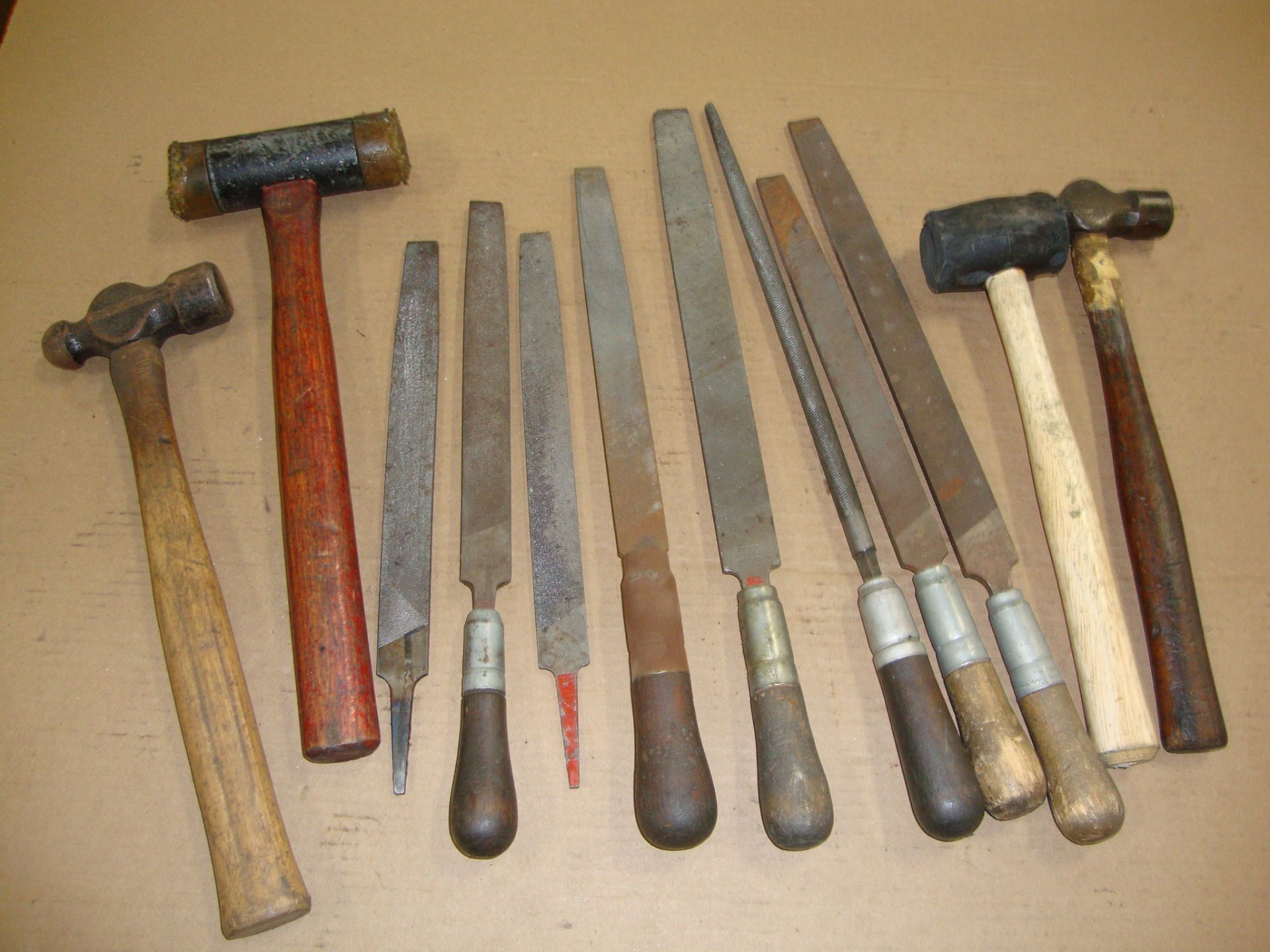 Lot of 12 Assorted Hammers and Files