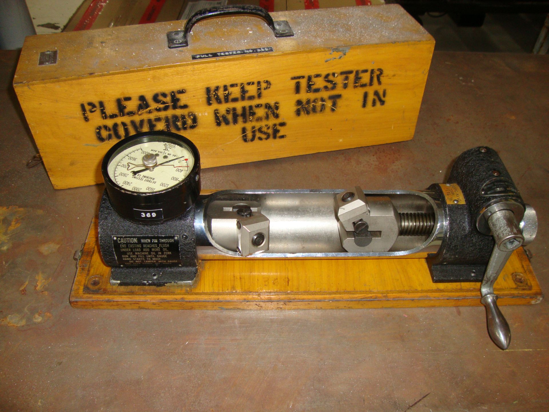 Detroit Testing Machine Co. Pull Tester in Case, Model # PT