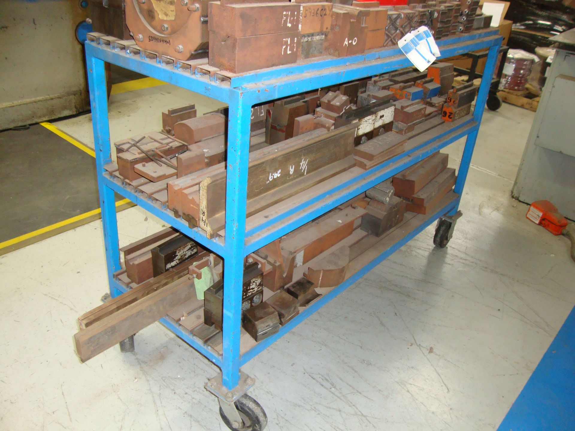 Large Lot of approx. 145 Assorted Press Brake Dies Note-Cart NOT Included