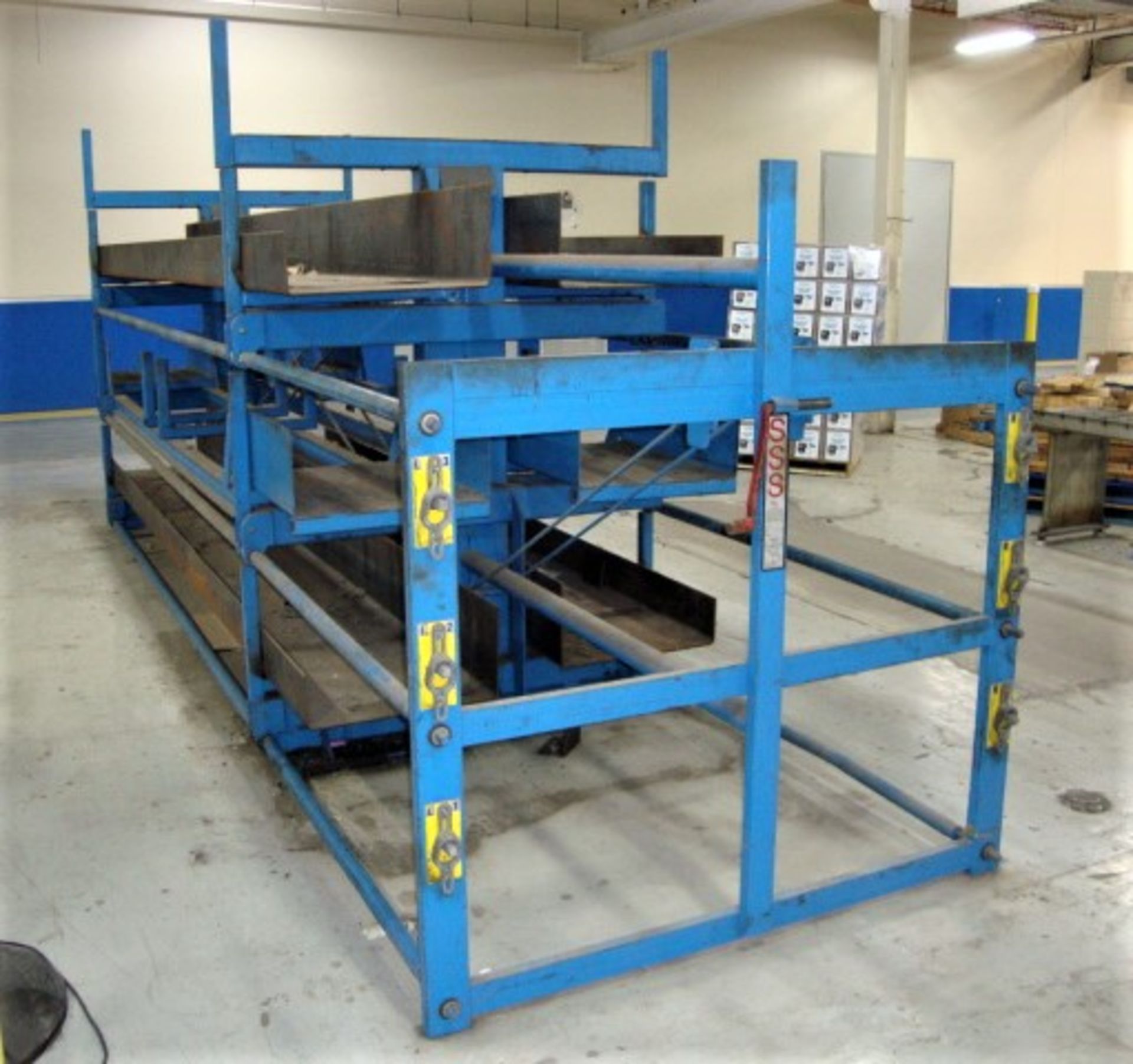 Steel Storage Systems Inc HD Double Sided Crank Out Material Rack, approx 21' x 6' x 8' tall - Image 4 of 7