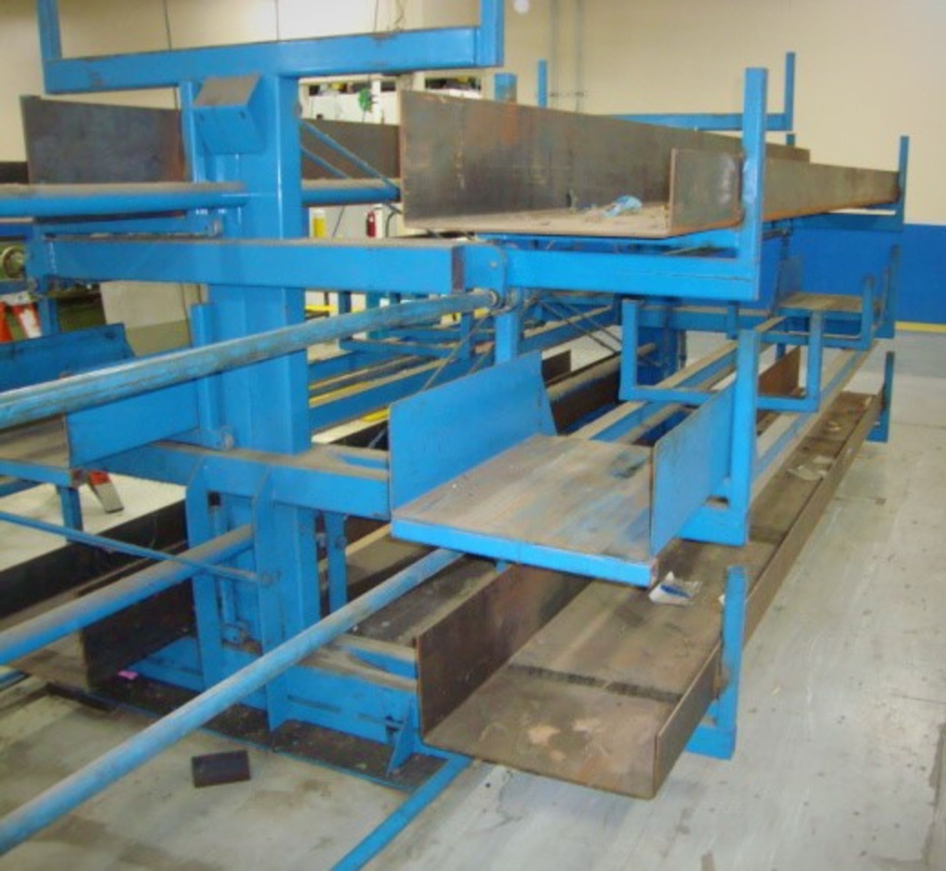 Steel Storage Systems Inc HD Double Sided Crank Out Material Rack, approx 21' x 6' x 8' tall - Image 6 of 7