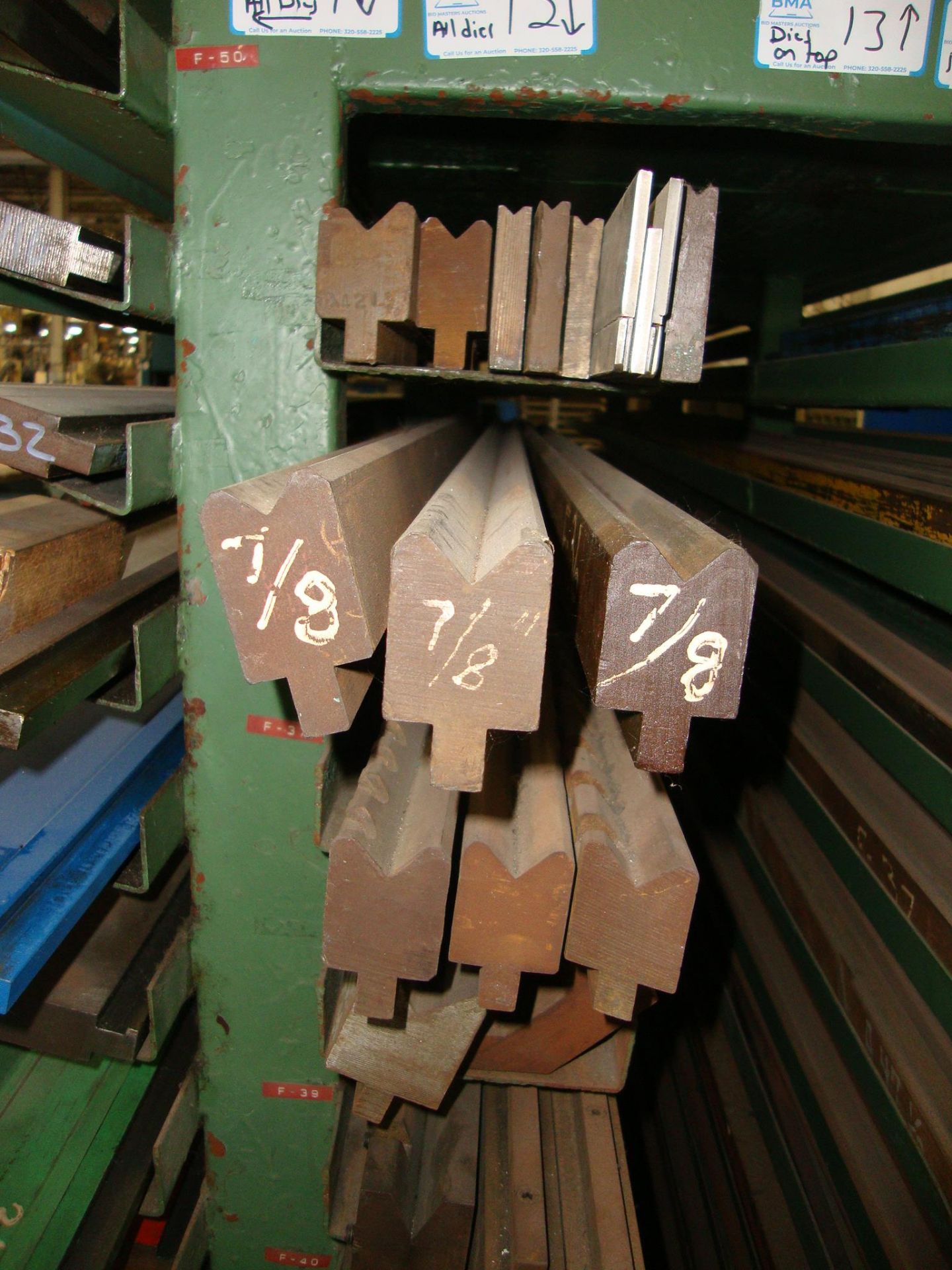 Lot of approx. 55 Assorted Press Brake Dies, up to 144" long Note-Rack NOT Included - Image 3 of 18