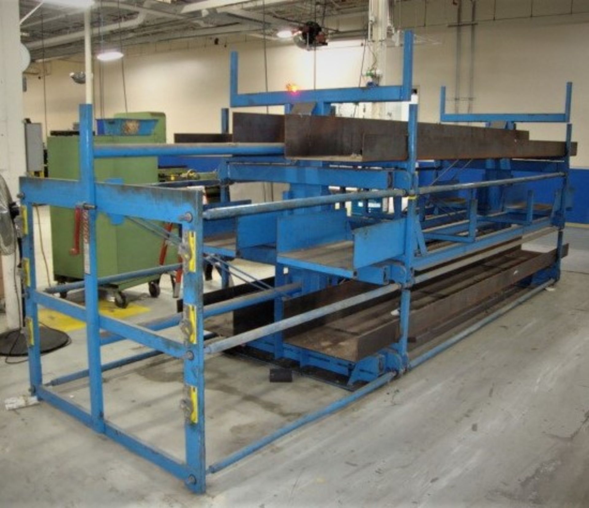 Steel Storage Systems Inc HD Double Sided Crank Out Material Rack, approx 21' x 6' x 8' tall - Image 2 of 7