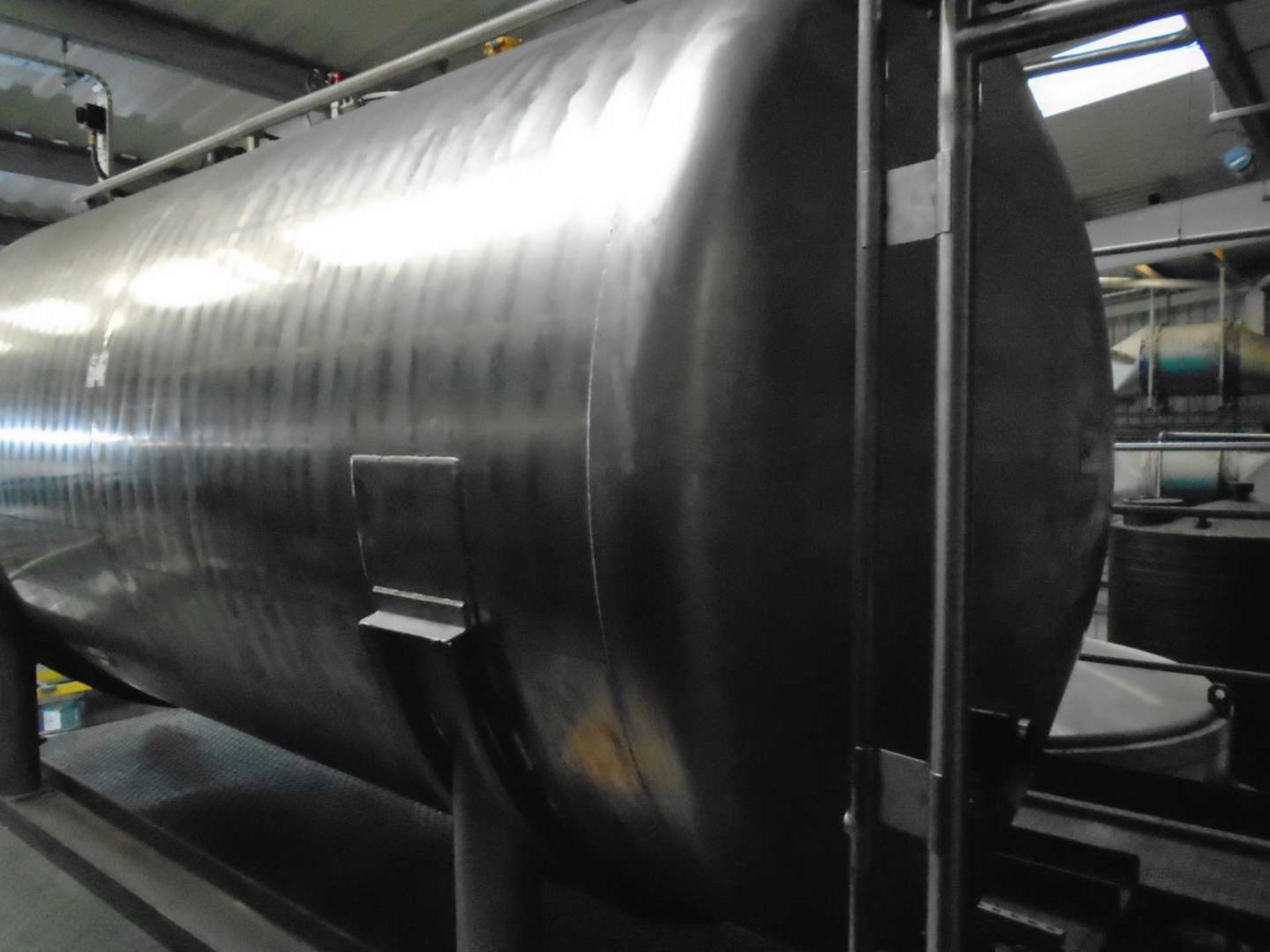 Used Fairfield Hytec (appx 16,000 litre) stainless steel horizontal mixing vessel.