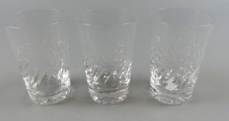 8 Wassergläser, Kristallglas, ca. H. 10 cm