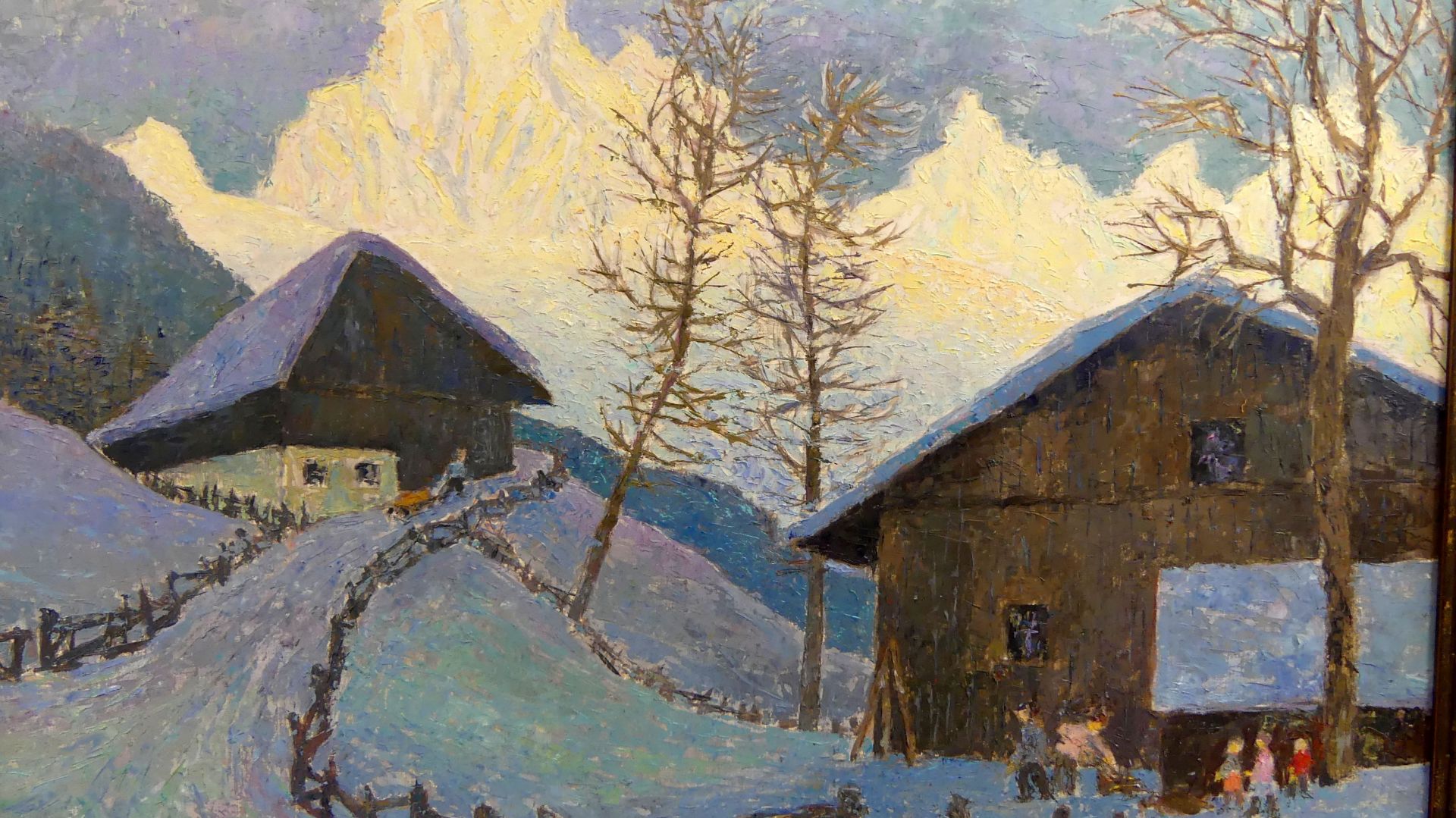 RICHARD CURDEZ (1891-1974), "Winter in den Bergen", Öl/Pappe, - Image 2 of 4