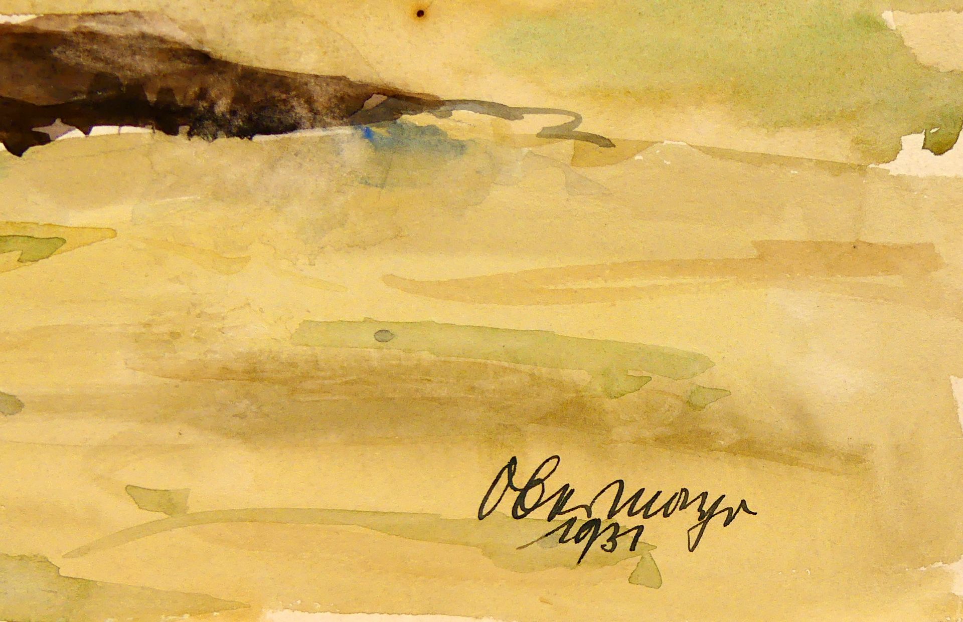 JOSEF OBERMAYR, "Im Murnauer-Hochmoor", Aquarell, u.re.sig., - Bild 2 aus 3