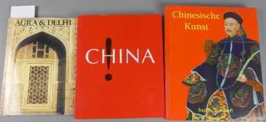 Konvolut Bücher, "Chinesische Kunst", "China" und "Agra&Delhi"