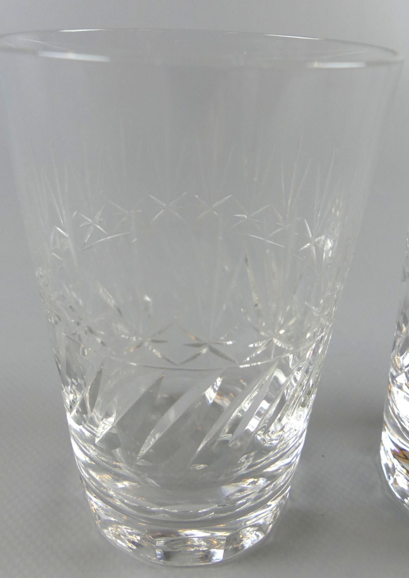 8 Wassergläser, Kristallglas, ca. H. 10 cm - Bild 2 aus 2