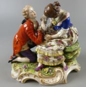 Barockes Liebespaar, Porzellanfigur, Thüringen,