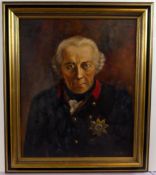 "Portrait Friedrich der Große", Öl/L, Kopie, u.re.sig. Cap Menzel?,