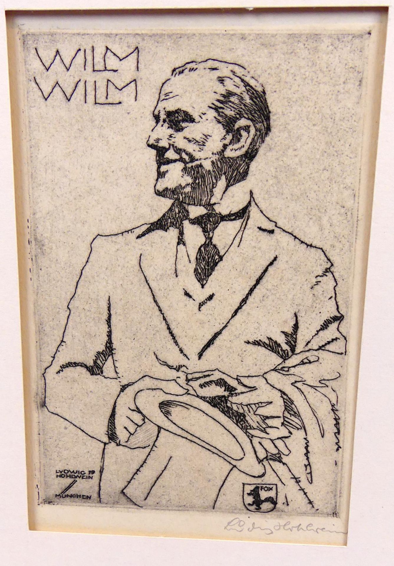LUDWIG HOHLWEIN (1874-1949), "Portrait des Komponisten Wilhelm Wieniger",