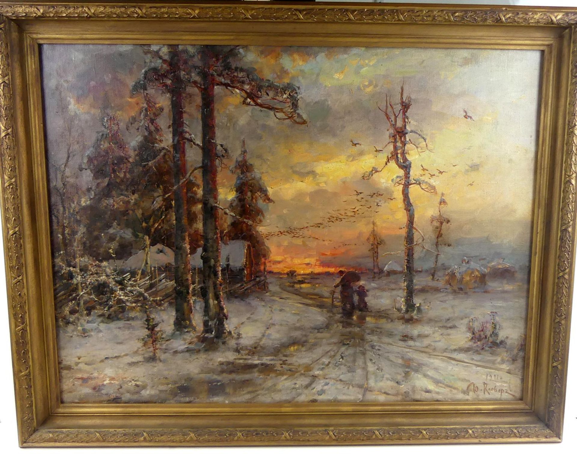 JULIUS SERGIUS VON CLEVER (1850-1924), "Birkenwald im Winter",