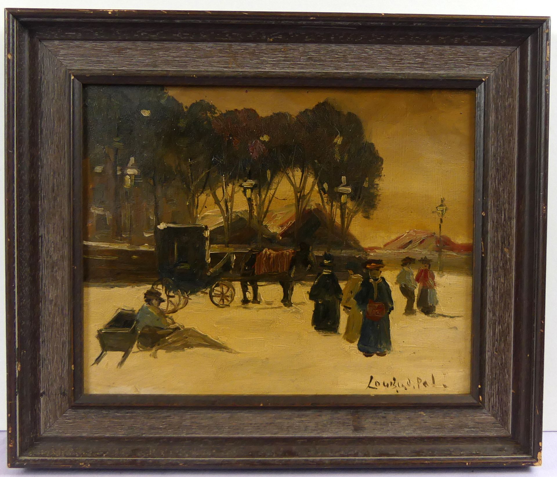 LOUIS VAN DE POL (1896-1983), "Straßenszene", Öl/Holz, u.re.sig.