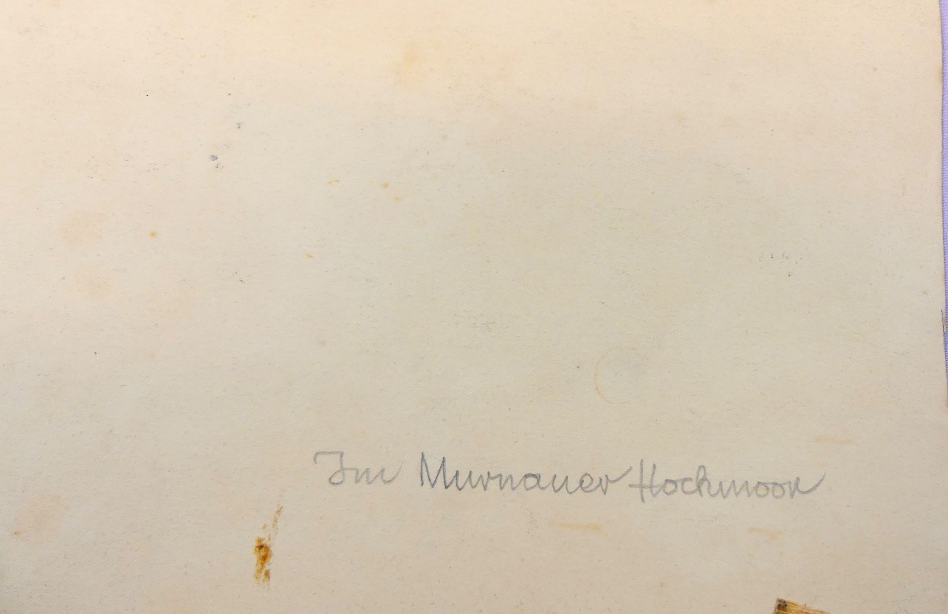 JOSEF OBERMAYR, "Im Murnauer-Hochmoor", Aquarell, u.re.sig., - Bild 3 aus 3