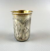 Wodka-Becher, Russland, Silber, am Boden punziert 84 , H.ca. 5 cm