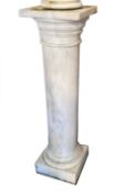 Säule, Marmor, ca. H. 115 cm x B. 31 x T. 31 cm,