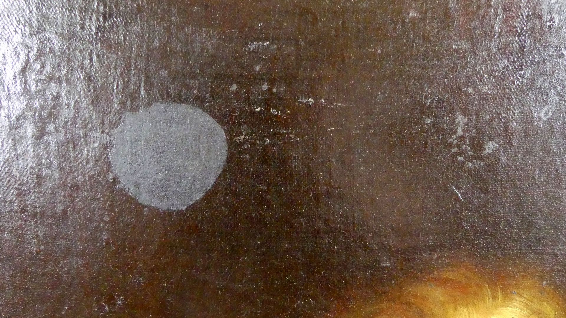 "Petrus", Öl/L, ohne sig., ca. 77 x 60 cm, Restaurationsstellen, - Image 3 of 3