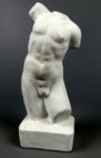 Skulptur, "Männlicher Torso", Gips, neuzeitlich, H. ca. 26 cm