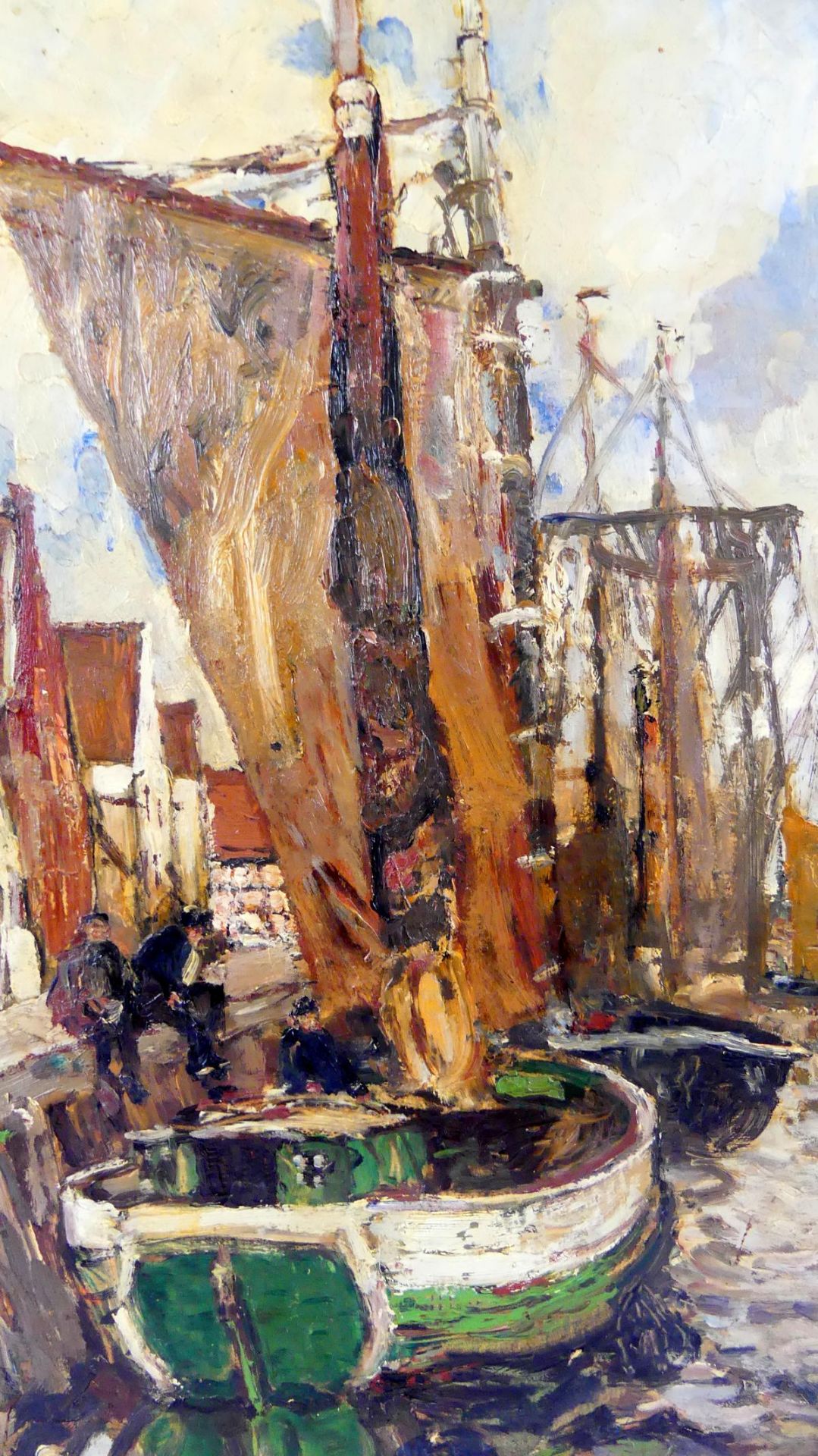 ERNST KOLBE (1876-1945), "Hafenansicht", Öl/Karton, u.re.sig., - Bild 3 aus 4