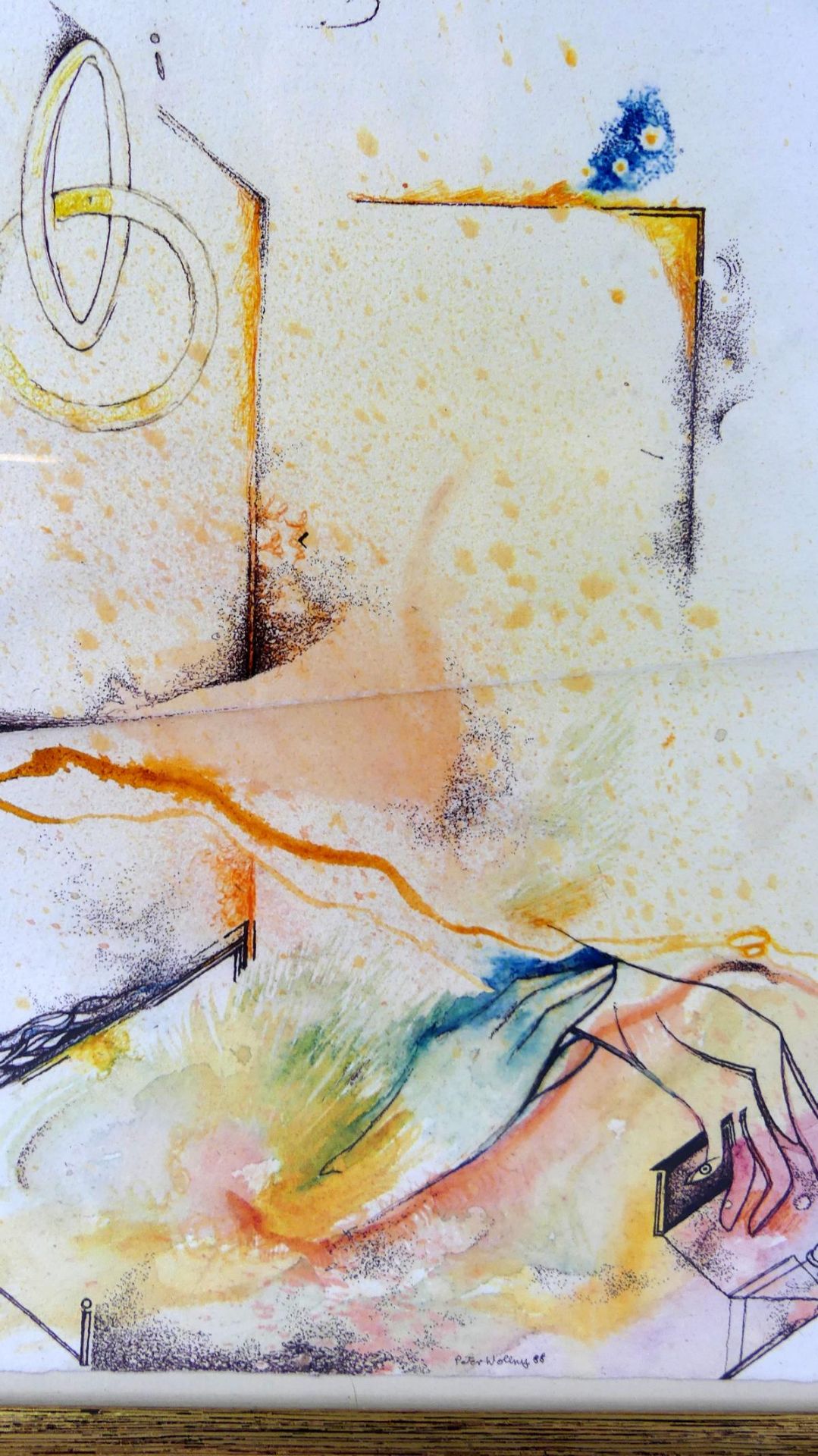 PETER WOLLNY, "Hände", 2 Aquarelle/Mischtechnik, - Bild 2 aus 5