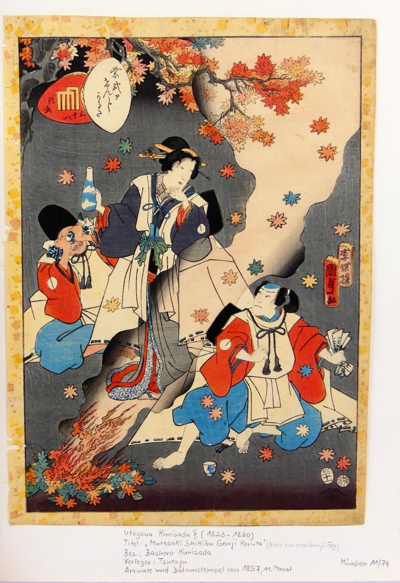 Ukiyo-e, UTAGAWA KUNISADA II (1823-1880), "Murasaki Shikibu Genji Karnta",