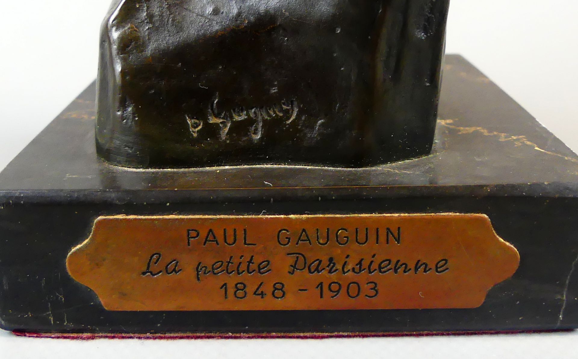 PAUL GAUGIN (1848-1903), "La Petite Parisienne", Bronze, - Bild 3 aus 4