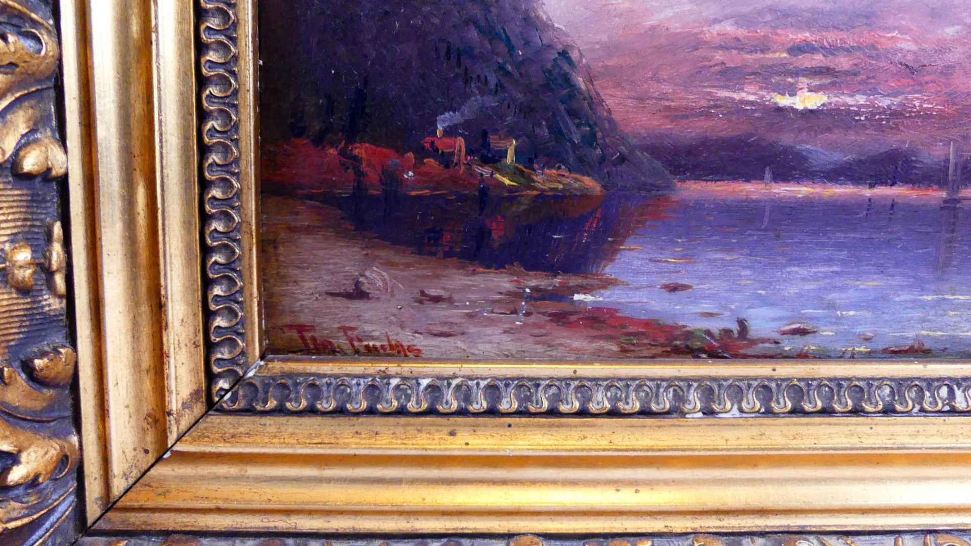 THERESE FUCHS (1849-1898), Paar Gemälde, "Fjordlandschaft", Öl/Holz - Bild 5 aus 5