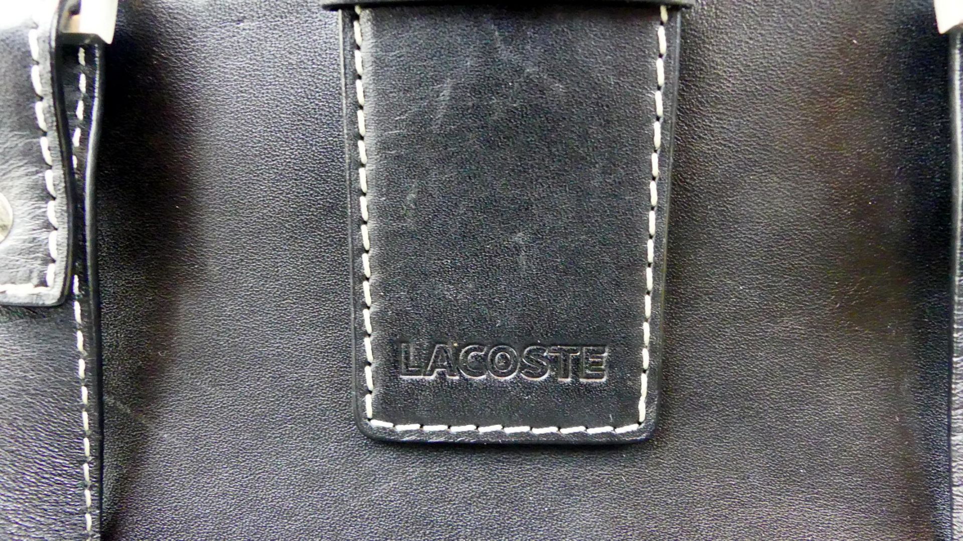 3 Lederhandtaschen, Lacoste (schwarz), Emilio Pucci (rot), Relish (gelb/weiß), - Bild 4 aus 4