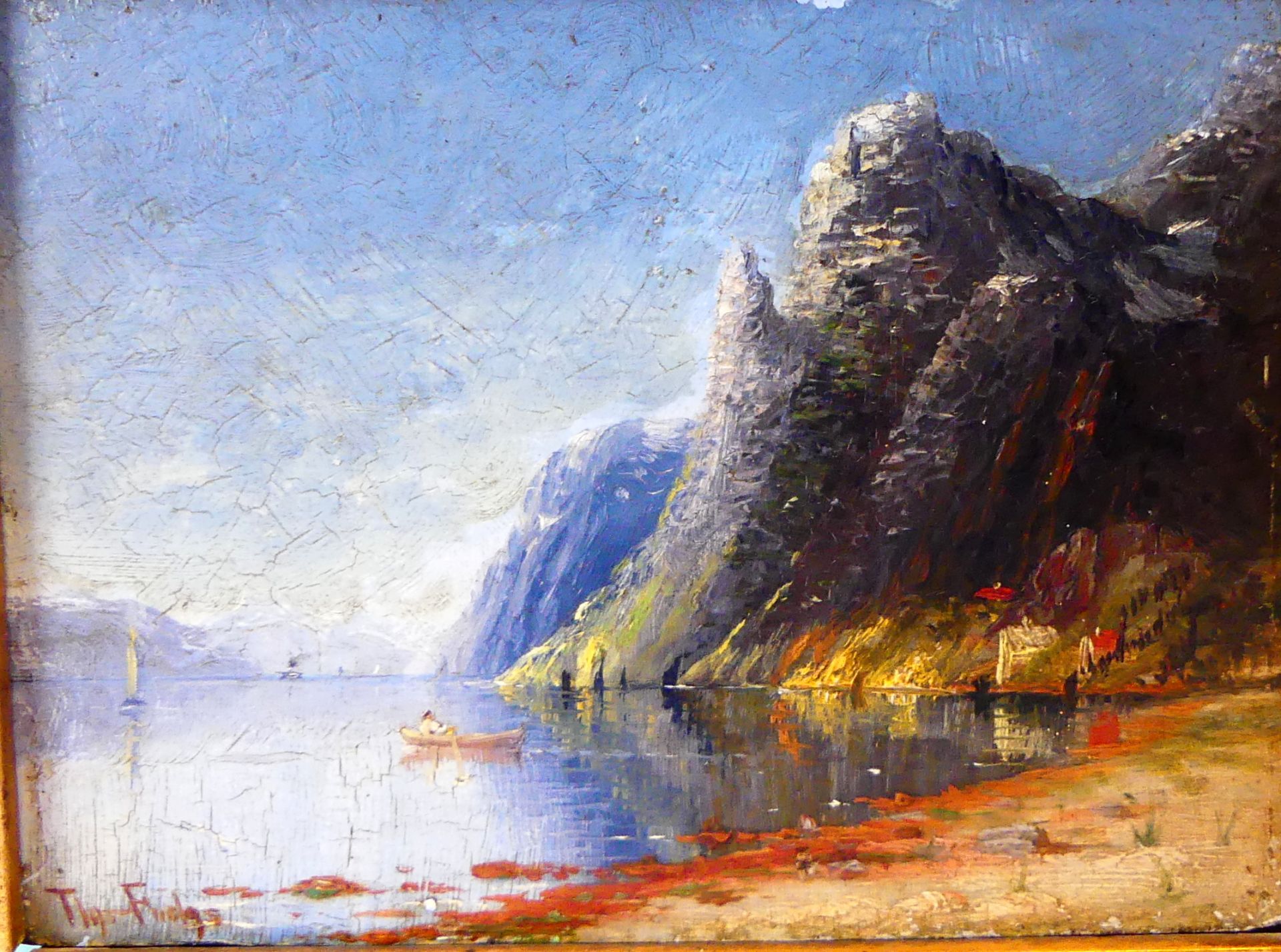 THERESE FUCHS (1849-1898), Paar Gemälde, "Fjordlandschaft", Öl/Holz - Bild 2 aus 5