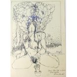PETER ANDERMATT, "Pora Senior…", Zeichnung, u.re.sig., dat. '74,