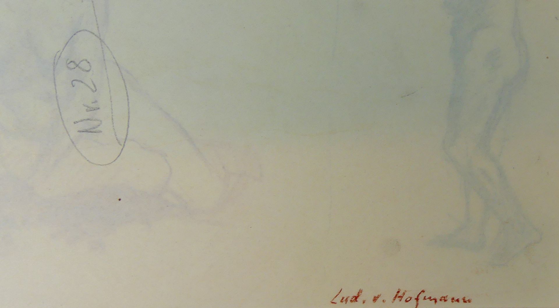 Wohl Ludwig von Hofmann, "Aktstudie", Rötel Zeichnung, - Bild 3 aus 3
