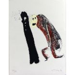 "Abstrakte Personen", Lithographie, u.re.W.F. Klee '96 , u.li 33 / 50,