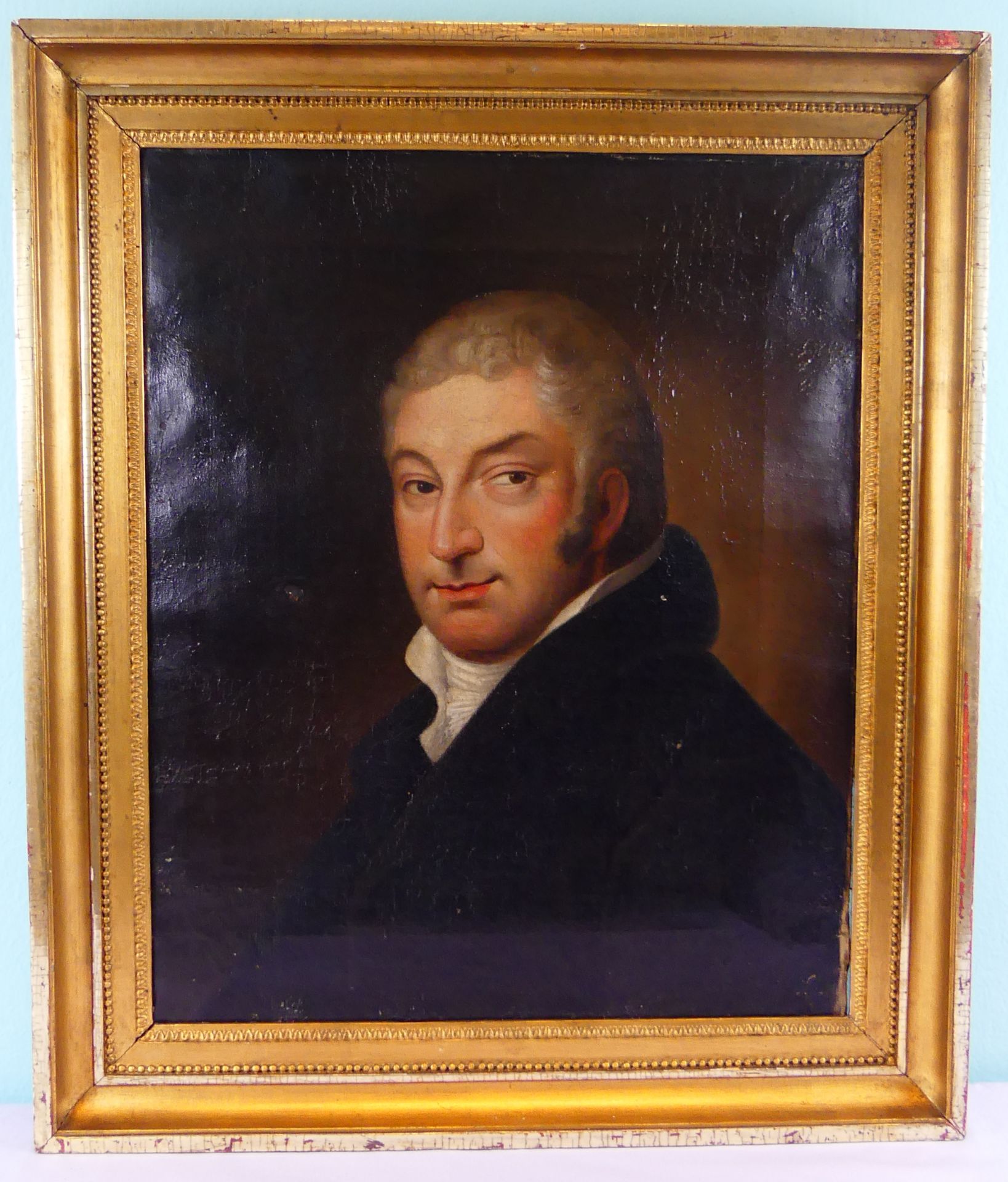 Portrait, "Ludwig von Baron von Stieglitz", Öl/L, ohne Sig., restauriert