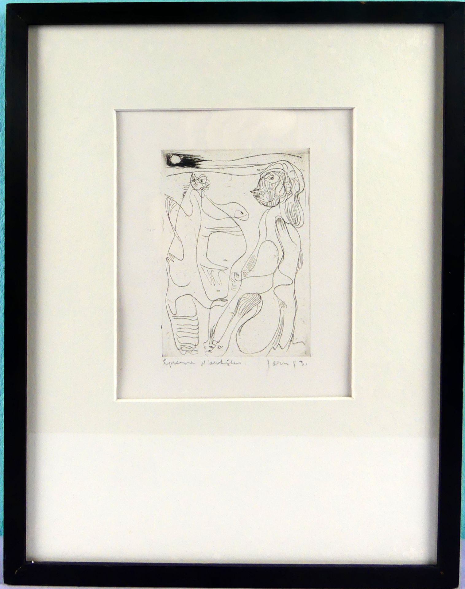 ASGER JORN (1914-1973), "Abstrakte Figuren", Radierung,