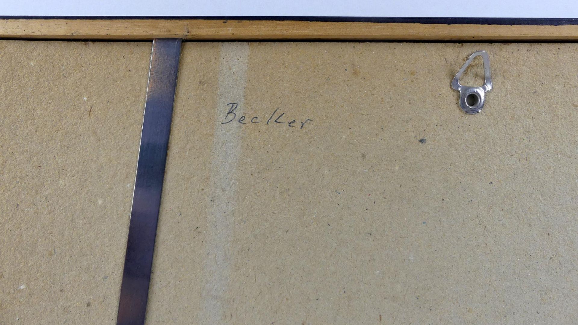 BECKER?, "Hotel Nordzee", Aquarell, o.sig., rücks. beschrieben, - Bild 3 aus 3