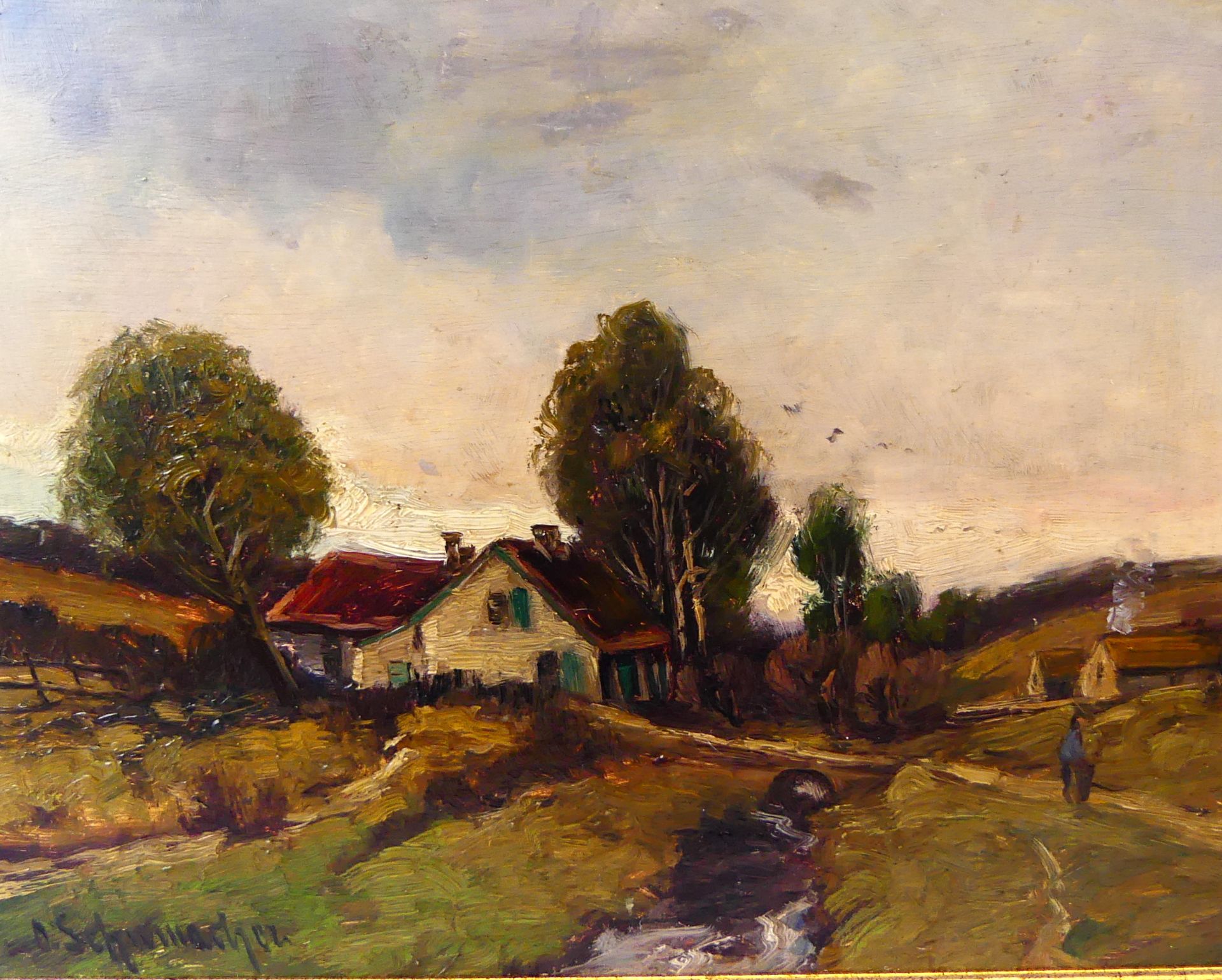 OTTO SCHUMACHER (1894-?), "Bauernkate", Bauernkate am Fluss", - Image 2 of 5
