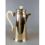 Kaffeekanne, Silber, England, Birmingham, 1936, ca. 850g,