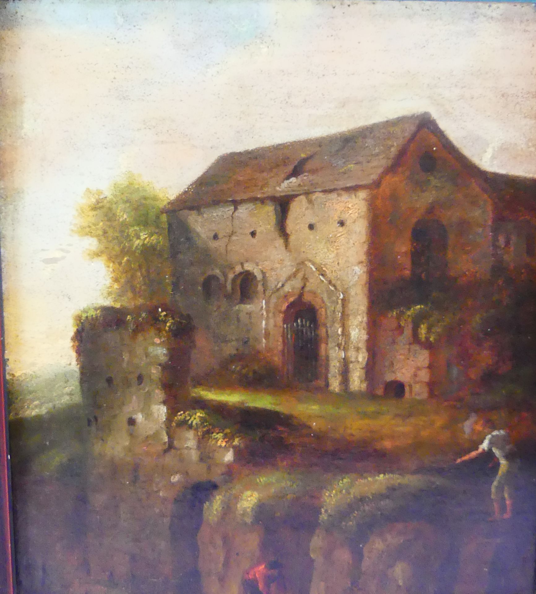 "Kapelle mit Fischer", Holländischer Meister (17. Jhdt.), u.re.unles.monogr., - Bild 2 aus 4