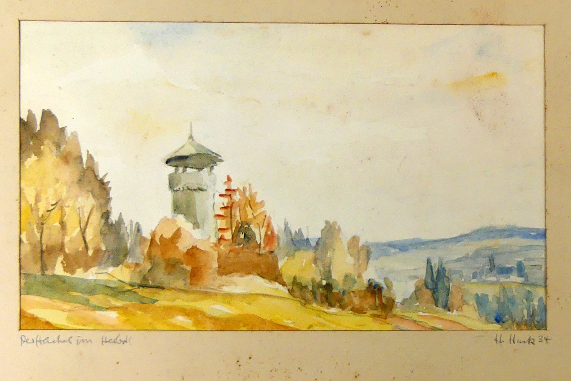 H.HACK, "Der Hachel im Herbst", Aquarell, u.re.sig., dat. 34?,