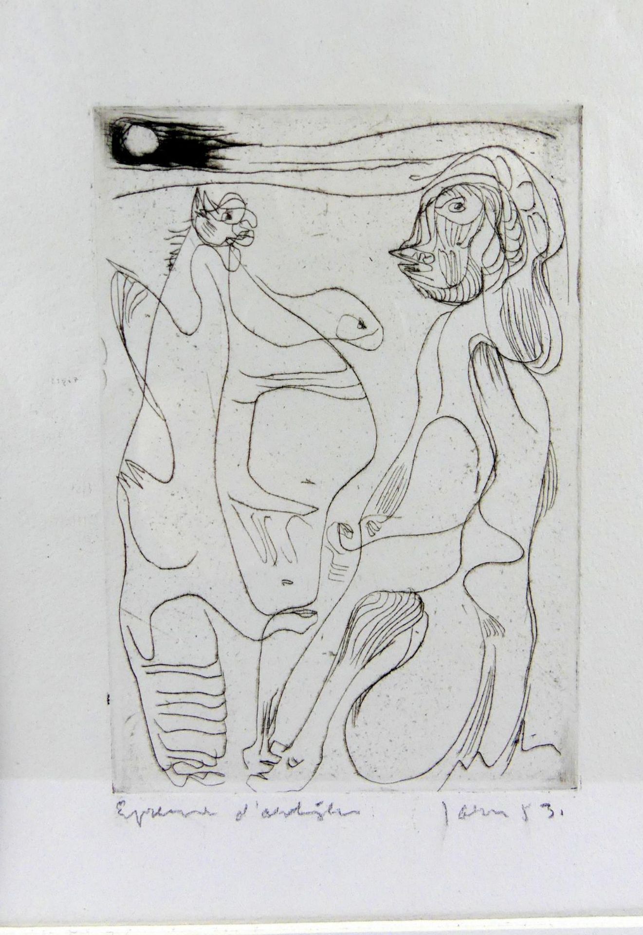 ASGER JORN (1914-1973), "Abstrakte Figuren", Radierung, - Image 2 of 3