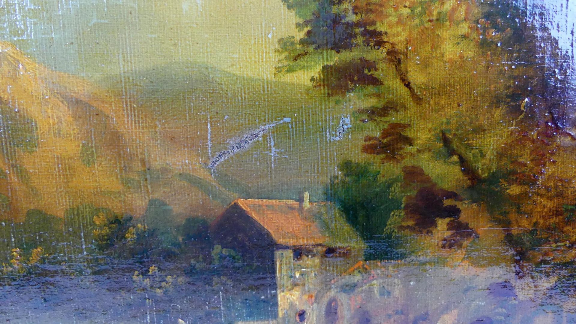 "Landschaft", Öl/Leinwand, o.sig., ca. 46 x 65, - Bild 2 aus 4