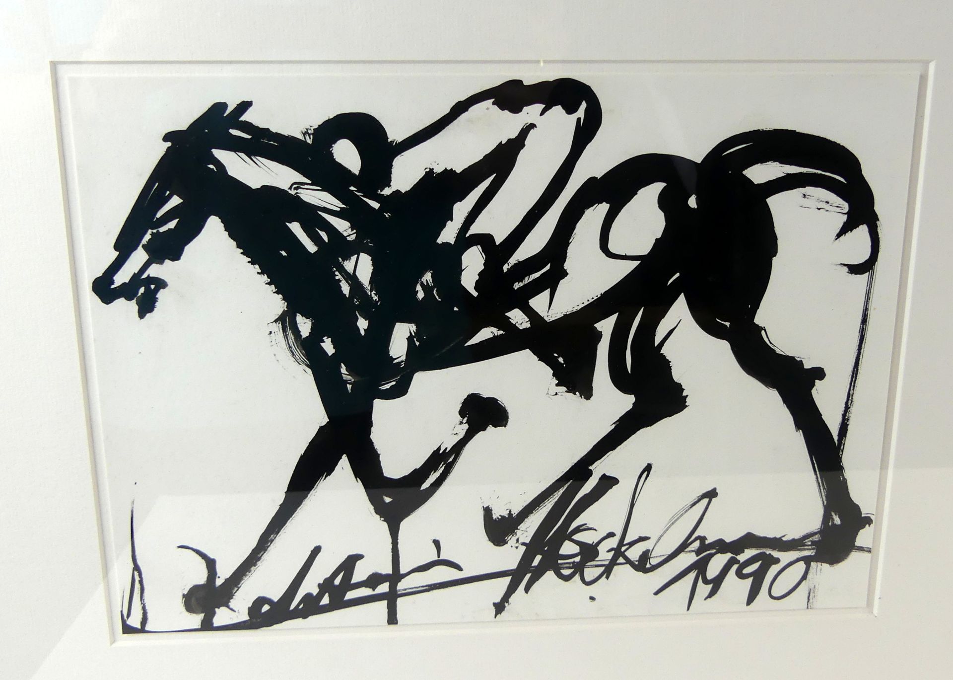 ANTONIUS HÖCKELMANN (1937-2000) "Paar Jockeystudien", Tusche, - Bild 2 aus 3