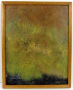"Garten", Öl/L, u.re.sig. Navratil, gerahmt, ca. 31,5 x 25,5 cm