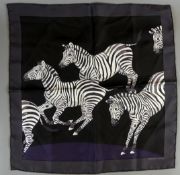 Hermès Seidencarré, Paris, "Die Zebras II", Design by Robert Dallet,