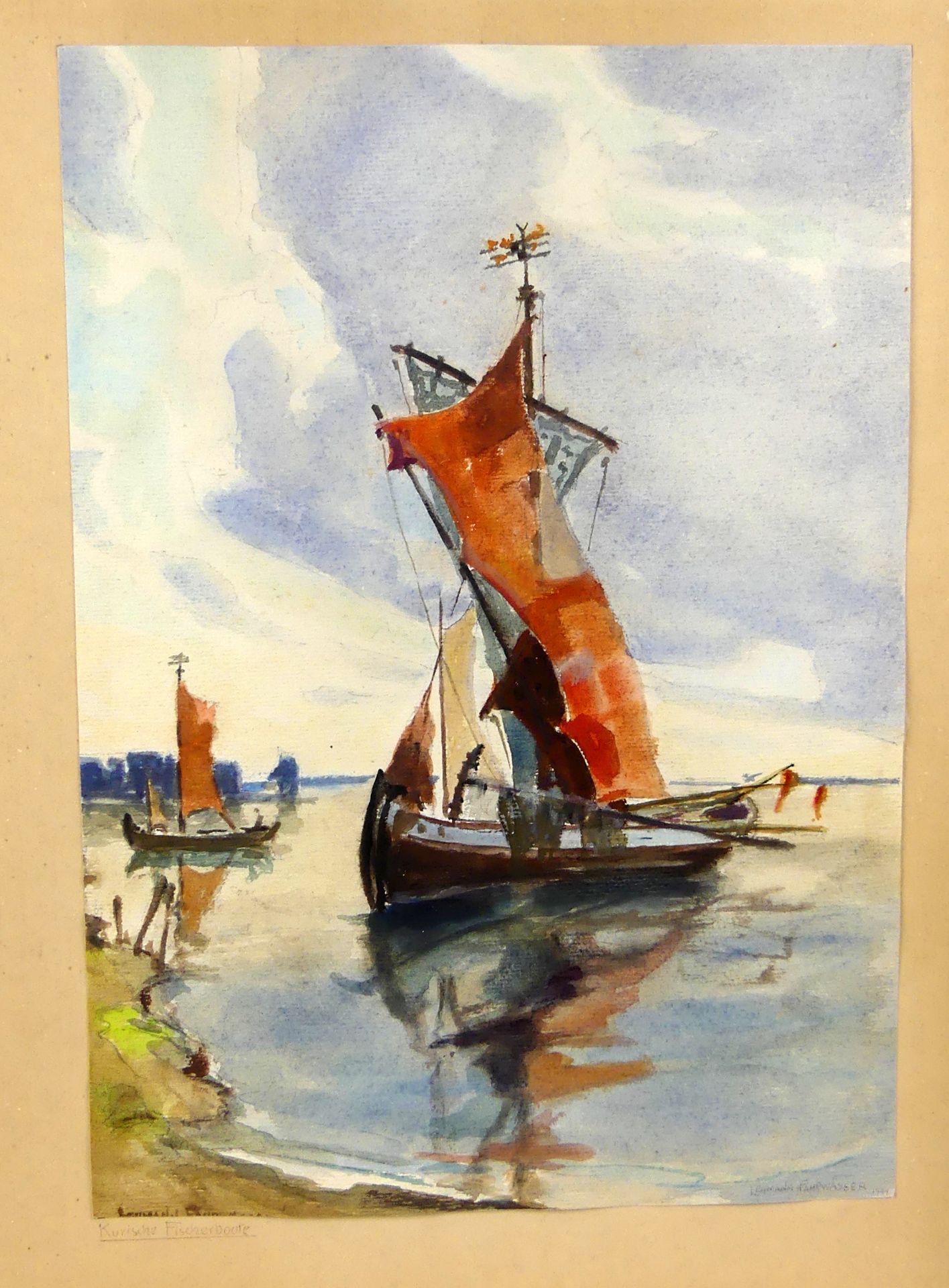 GEORG LEHMANN-FAHRWASSER (1887-1977), "Fischerboote",