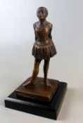 EDGAR DEGAS (1834-1917). "Kleine Tänzerin", Bronze, späterer Abguss,